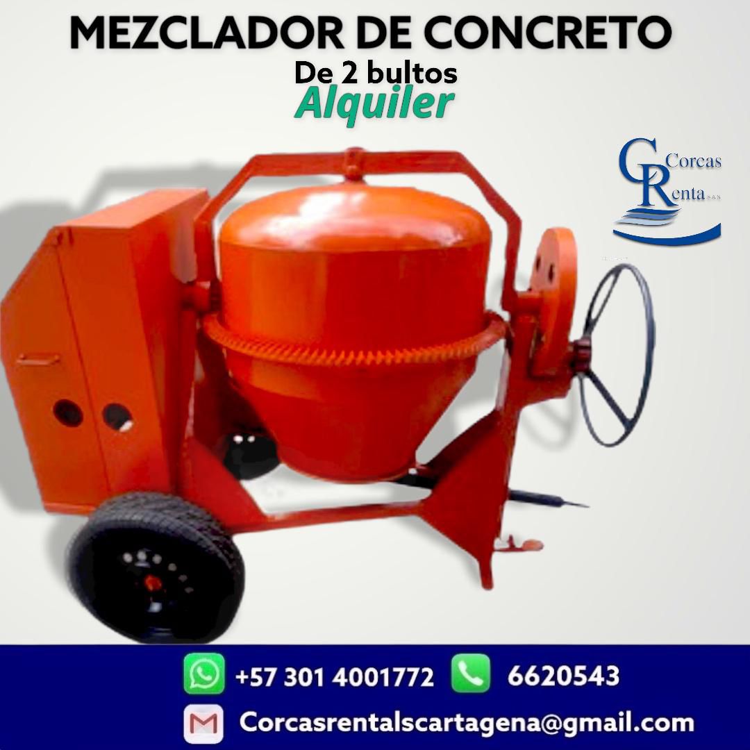 Mezclador de Concreto 2 Bultos